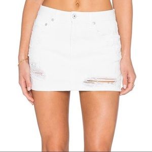 Tularosa White Denim Skirt